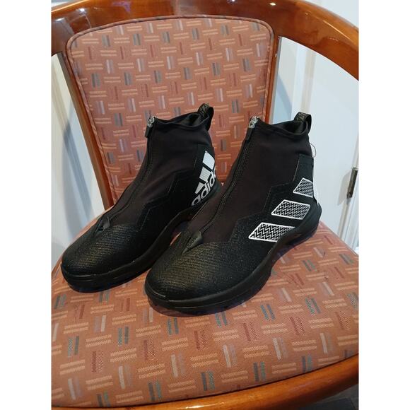 New Men's 11.5 adidas Nasty Torsion Team Black Football High Top Cleats GX1777 - Picture 2 of 9